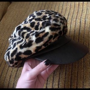 Vintage 70’s Fuzzy Leopard/Faux Hat